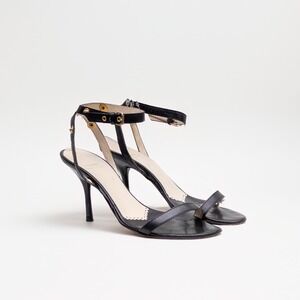 Moschino Cheap and Chic Black Leather Strappy Ankle Sandals – Size EU 38 US 7.5‎